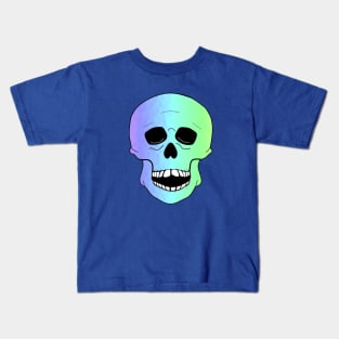 Happy Blue Skull Kids T-Shirt